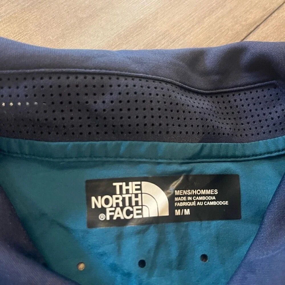 The North Face Mens Blue Teal‎ Short Sleeve Polo Shirt Size Medium Bin L-52